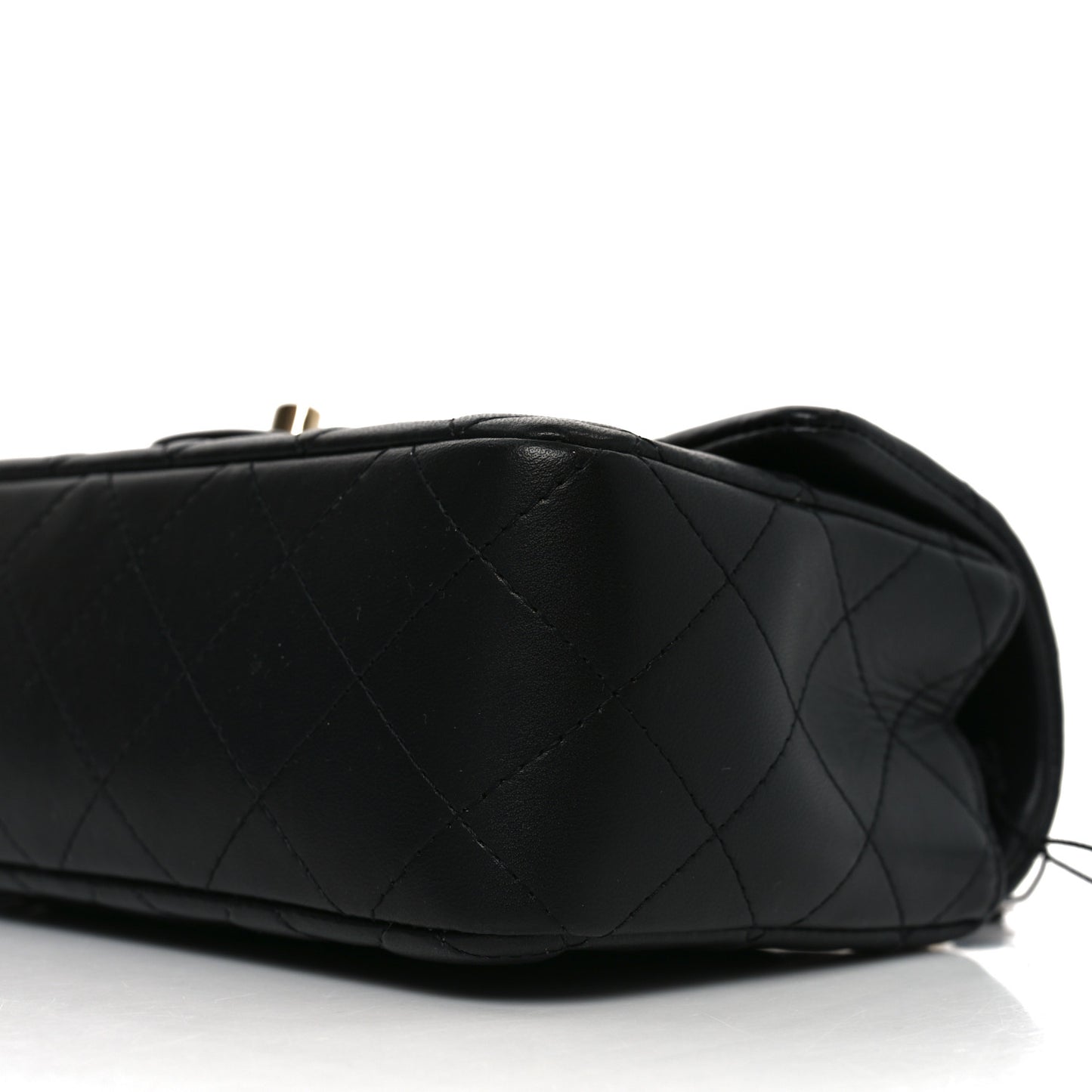 Lambskin Quilted Mini Rectangular Flap Black