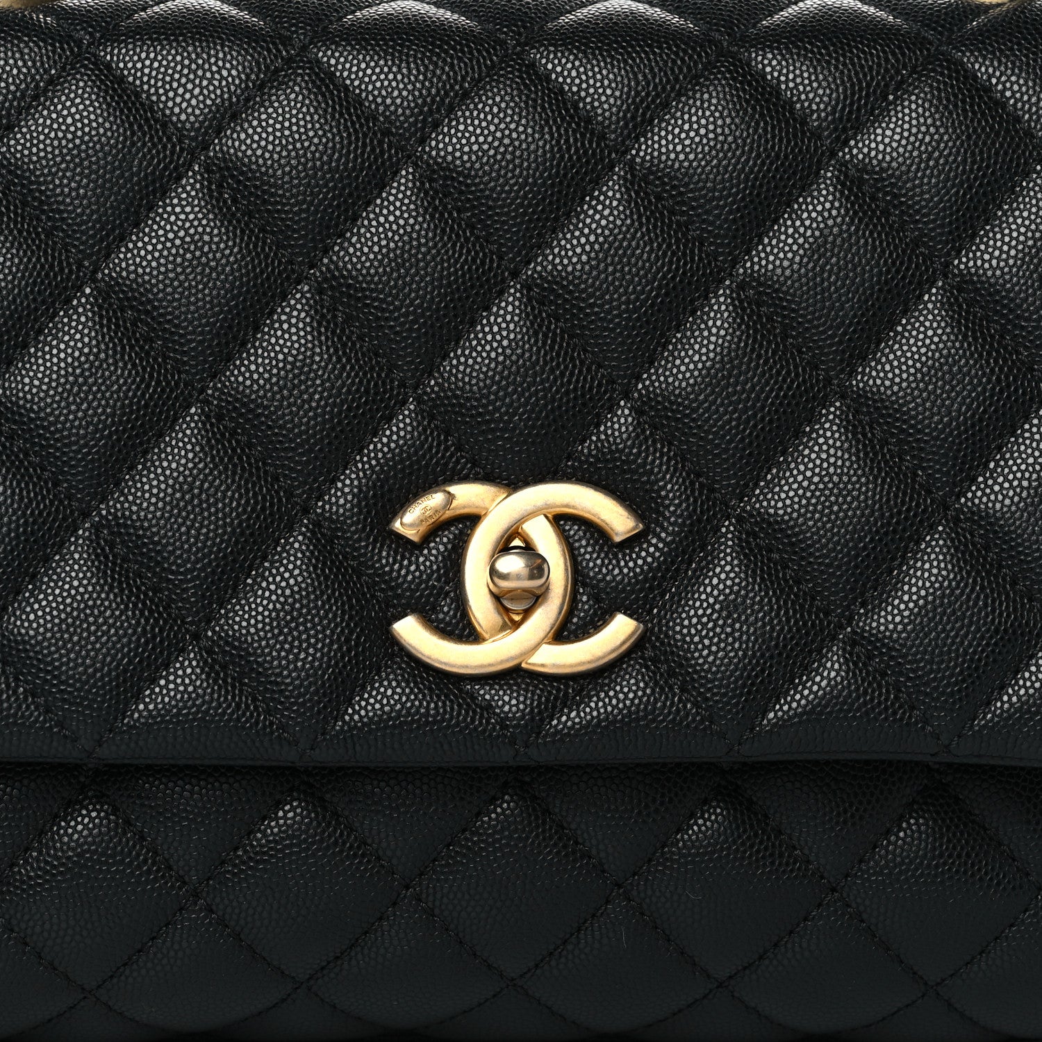 Chanel Caviar Quilted Small Coco Handle Flap Black 8 of 10