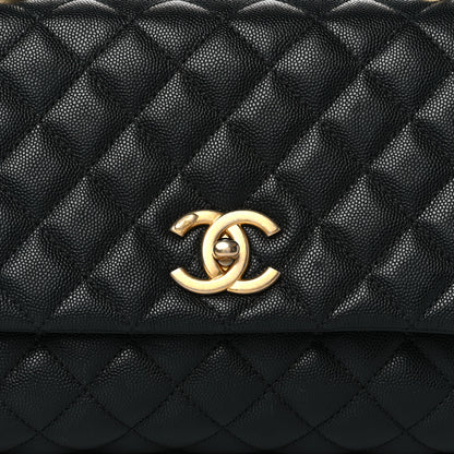 Chanel Caviar Quilted Small Coco Handle Flap Black 8 of 10