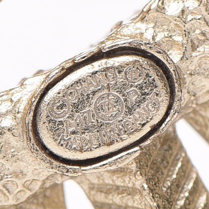 Chanel Crystal Baguette CC Clip On Earrings Light Gold 4 of 4