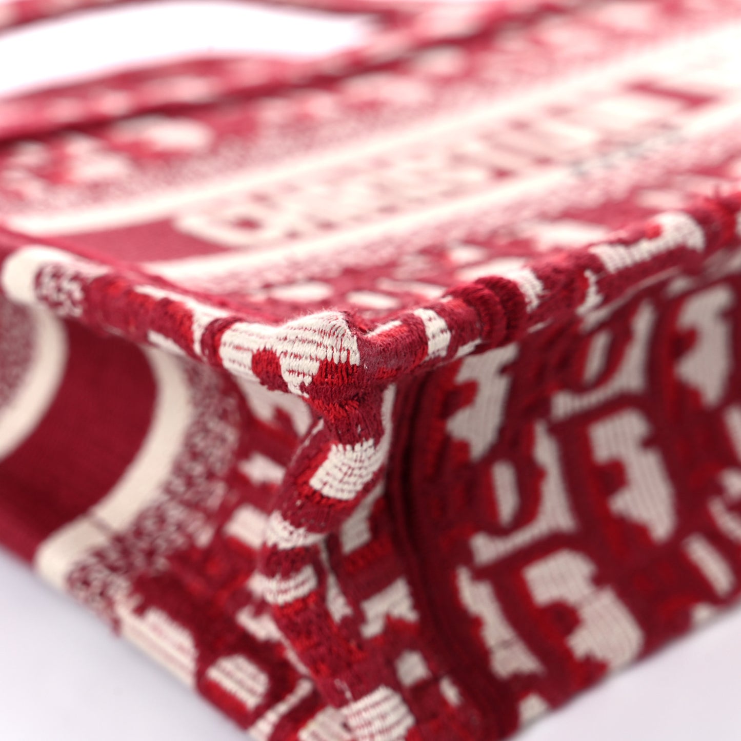 Oblique Mini Book Tote Red Multicolor