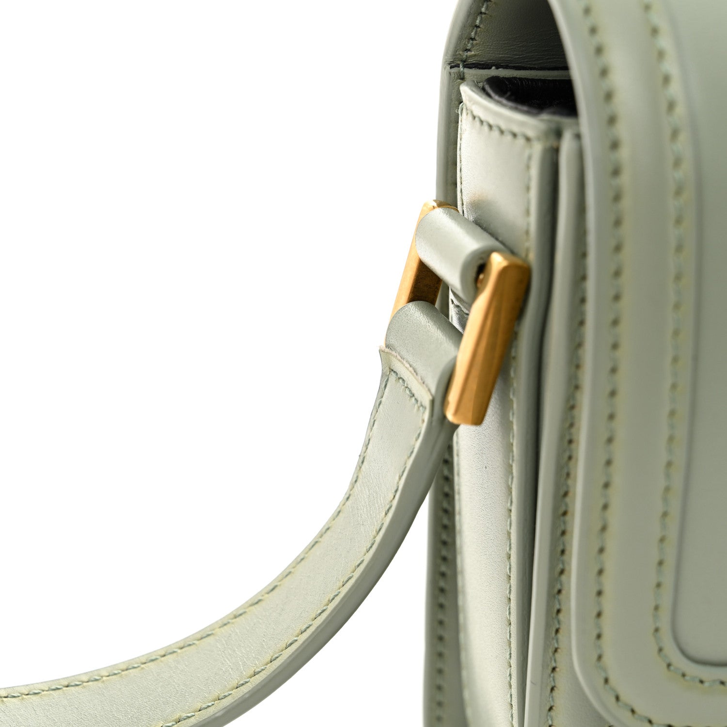 Saint Laurent Smooth Calfskin Small Solferino Satchel Acqua 12 of 12