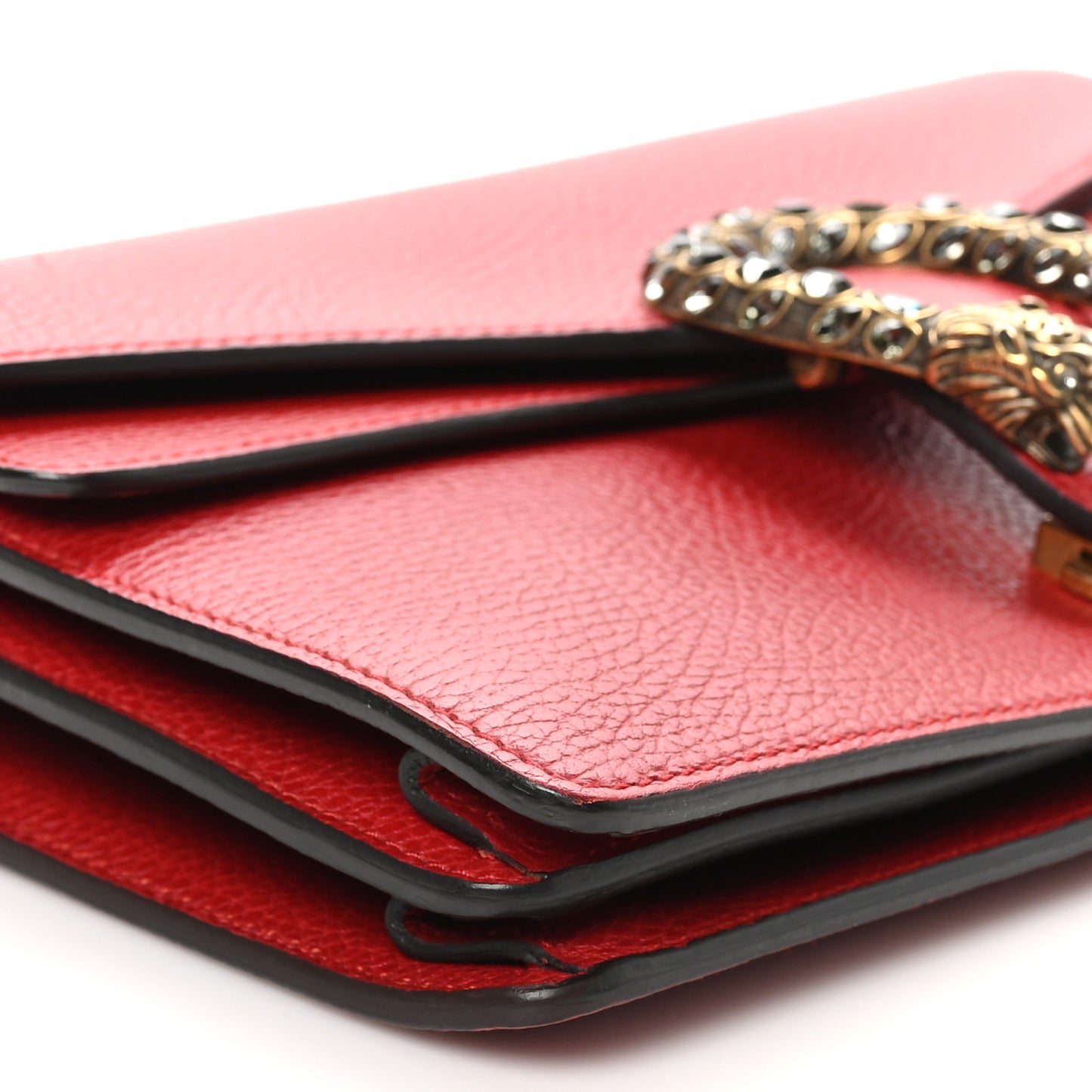 Dollar Calfskin Swarovski Crystal Small Dionysus Shoulder Bag Hibiscus Red