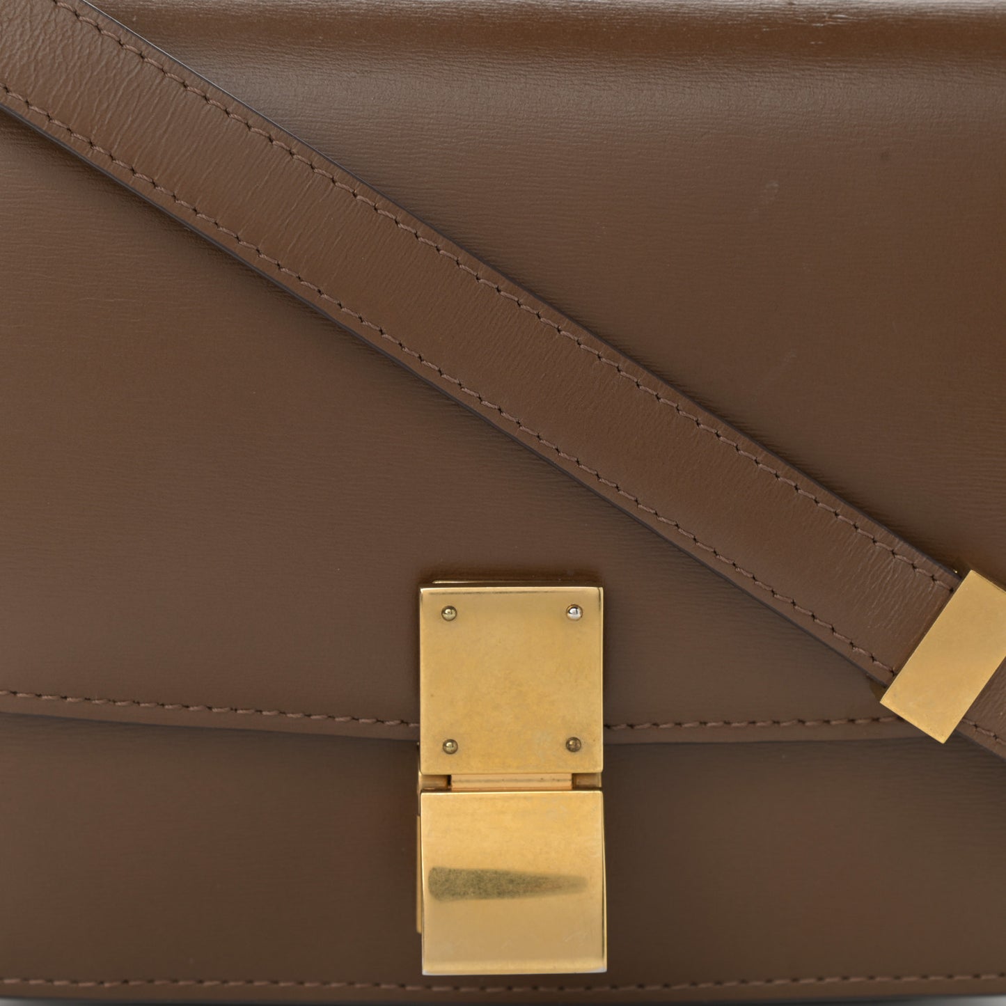 Box Calfskin Small Classic Box Flap Bag Camel
