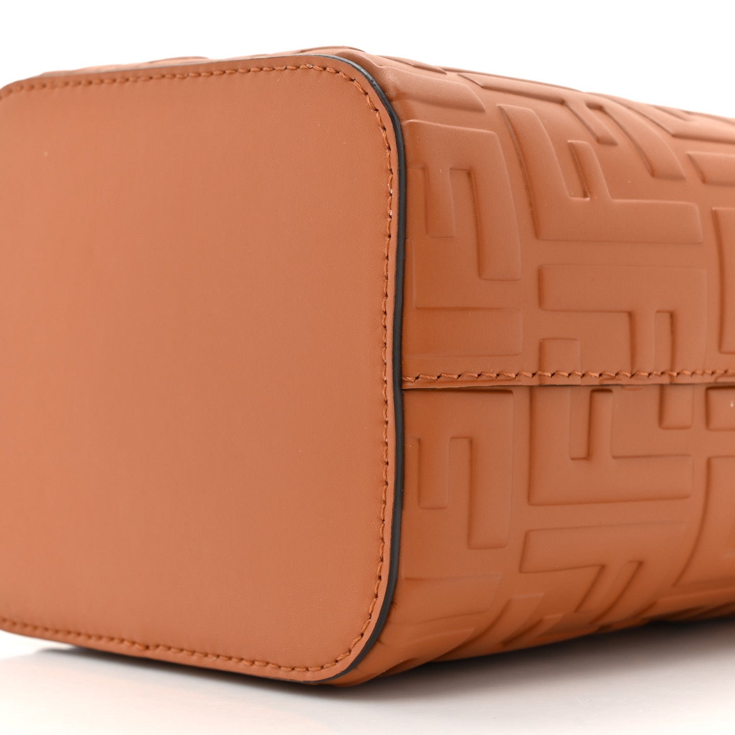 Fendi Vitello Liberty F is Fendi FF 1974 Embossed Mini Mon Tresor Bucket Bag Brandy 9 of 11