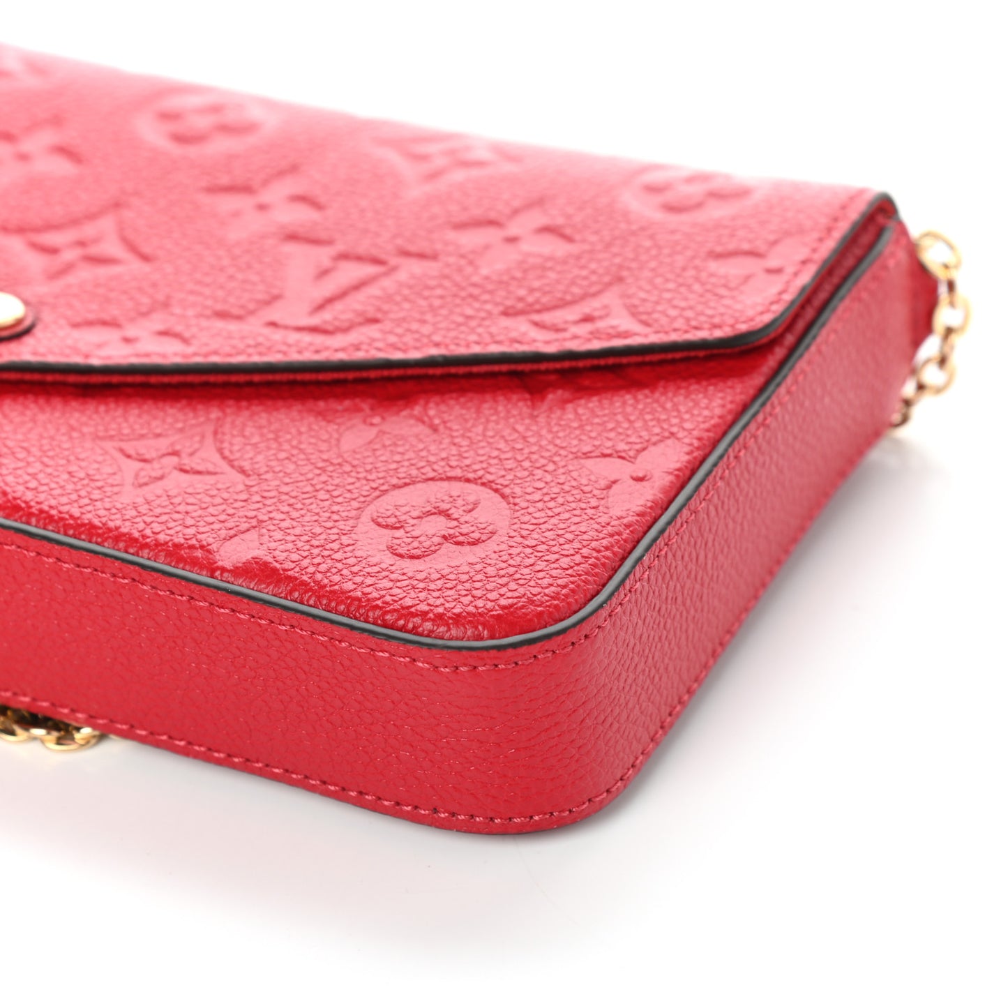 Empreinte Pochette Felicie Chain Wallet Scarlet