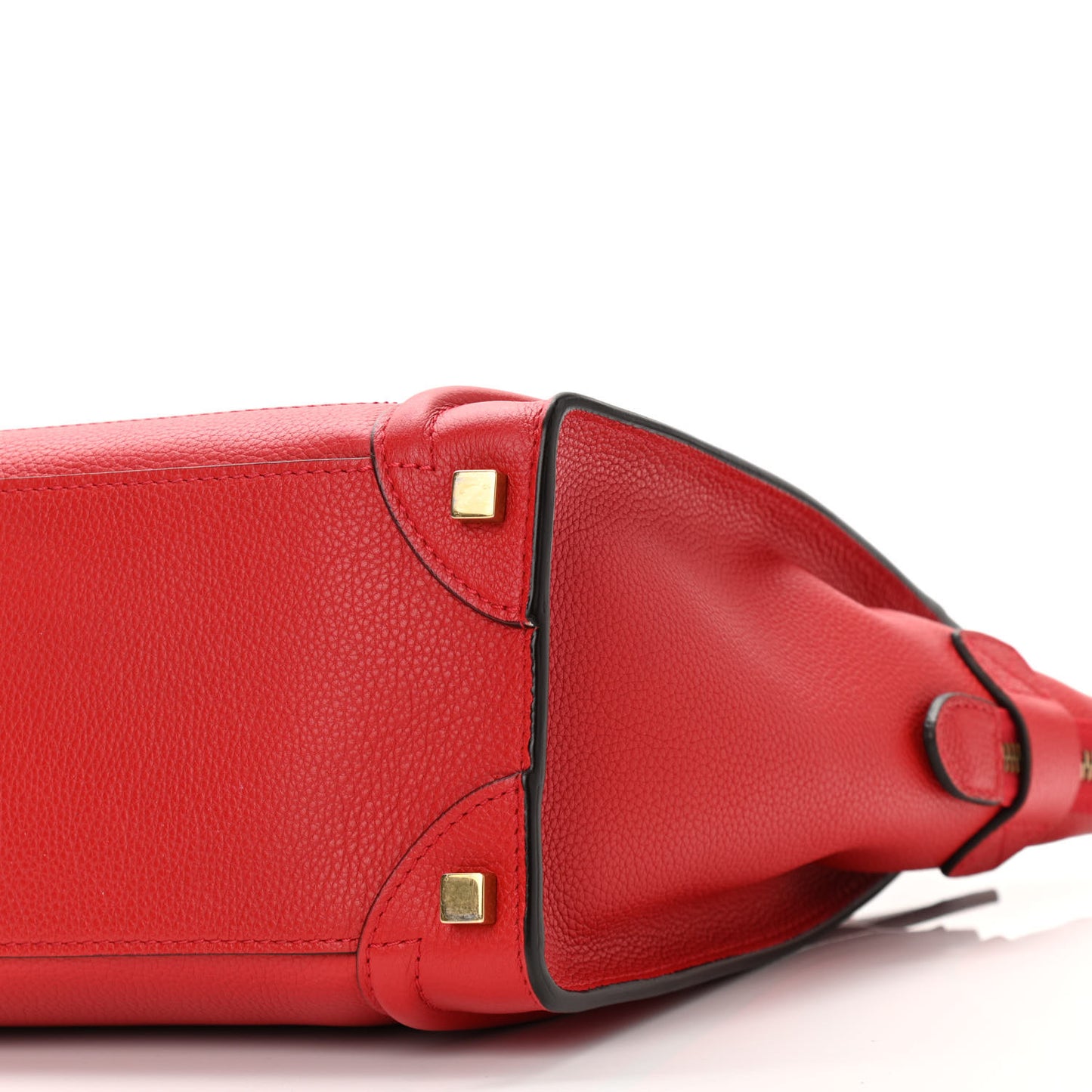 Drummed Calfskin Micro Luggage Coquelicot