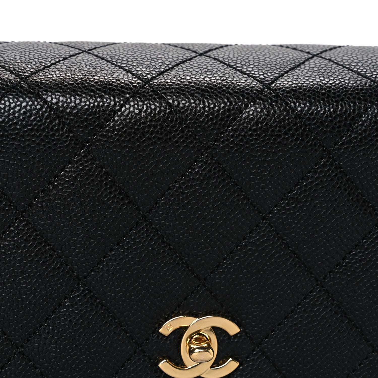 Chanel Caviar Quilted Jumbo Kelly Flap Black 8 of 10