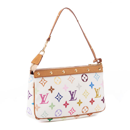 Louis Vuitton Monogram Multicolor Pochette Accessories White 2 of 7