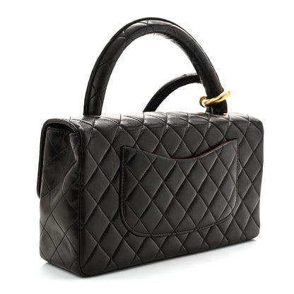 Chanel Lambskin Quilted Parent Child Kelly Flap Black 3 of 13
