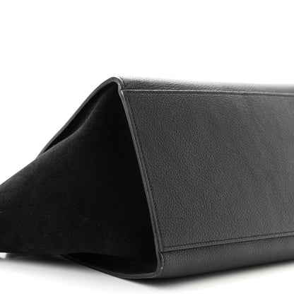 Celine Drummed Calfskin Suede Small Trapeze Black 8 of 13