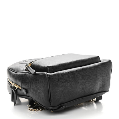 Gucci Pebbled Calfskin Soho Chain Backpack Black 4 of 10
