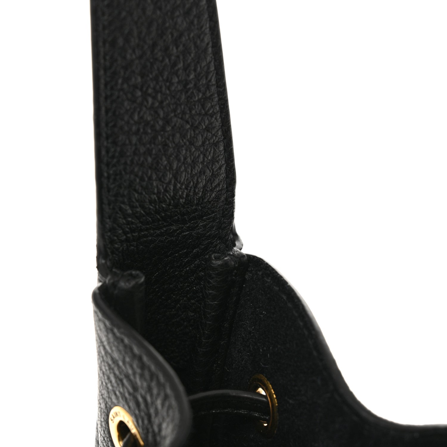 Saint Laurent Grained Calfskin Paris VII Mini Flat Hobo Black 11 of 11