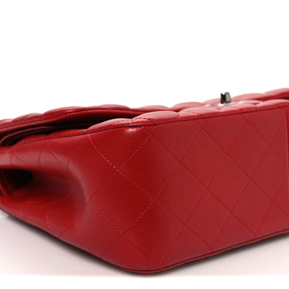 Chanel Lambskin Quilted Jumbo Double Flap Red 9 of 12