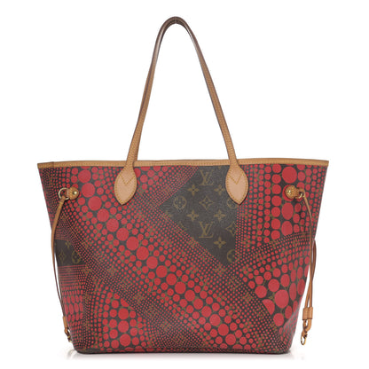 Louis Vuitton Monogram Kusama Waves Neverfull MM Red 1 of 14