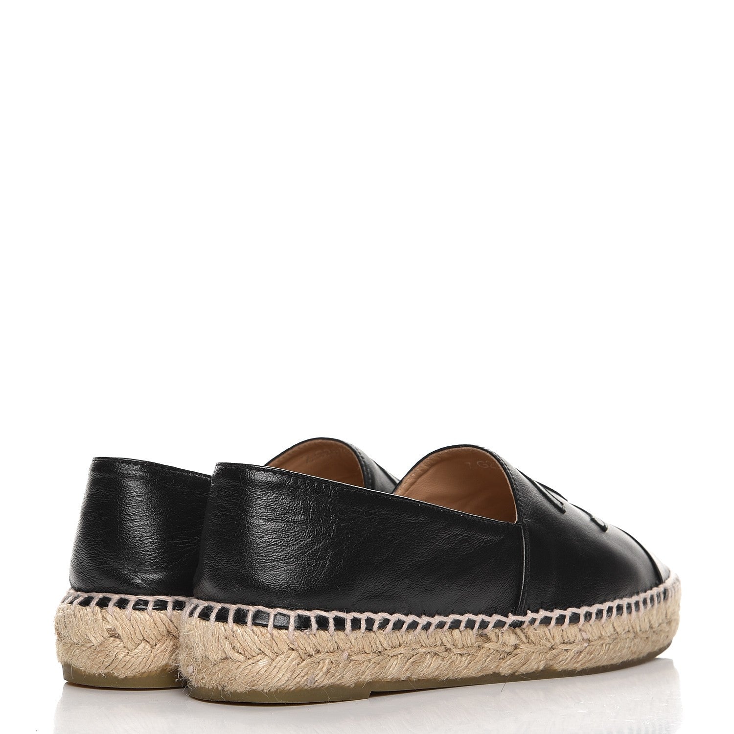 Chanel Lambskin CC Espadrilles 37 Black 4 of 10