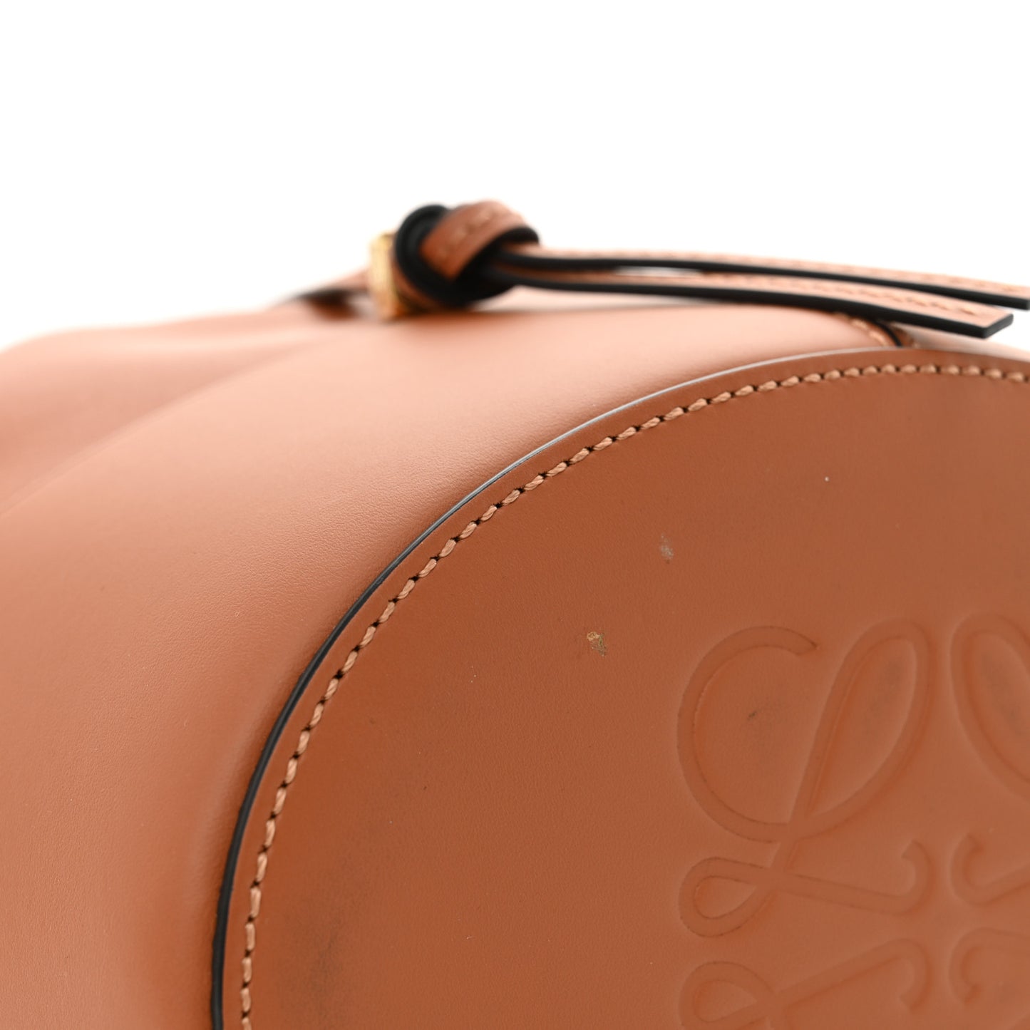 Calfskin Small Balloon Bucket Bag Tan