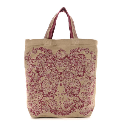 Christian Dior Canvas Print Cruise 2024 Mexico City Tote Ivory Burgundy 1 of 10