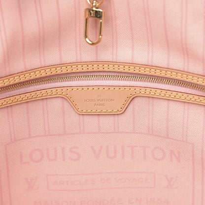 Louis Vuitton Damier Azur Neo Neverfull MM Rose Ballerine 6 of 9