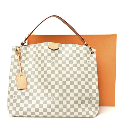 Louis Vuitton Damier Azur Graceful MM Rose Ballerine 9 of 9