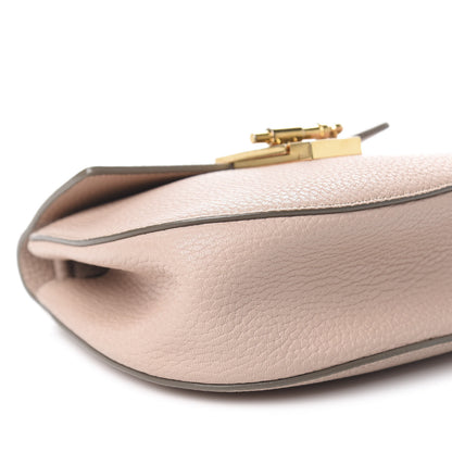 Chloe Grained Lambskin Mini Drew Shoulder Bag Cement Pink 10 of 13