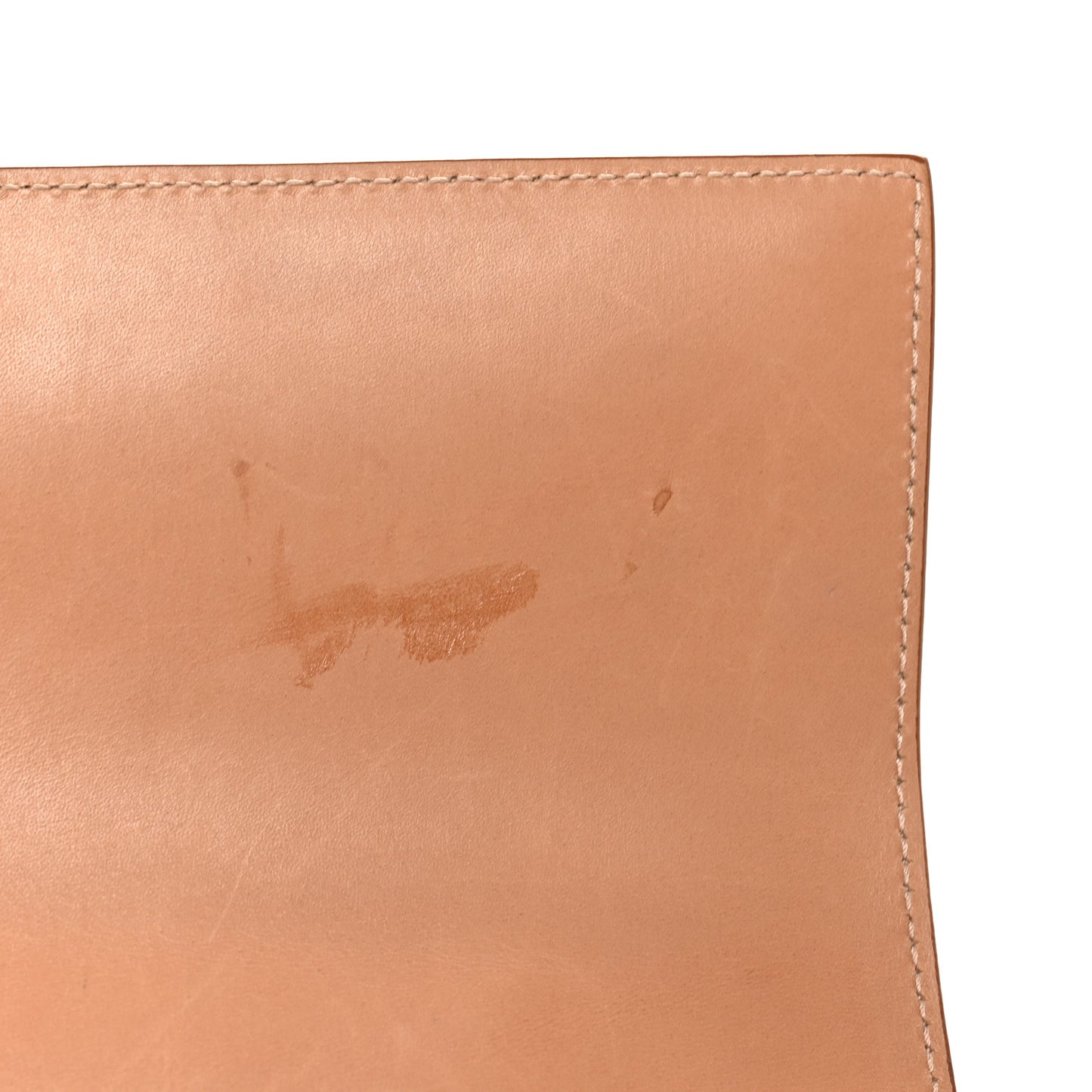 Shiny Calfskin Le Fermoir Top Handle Bag Vintage Brown