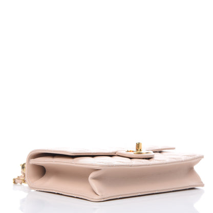 Chanel Lambskin Quilted Small Chic Pearls Flap Beige 4 of 11