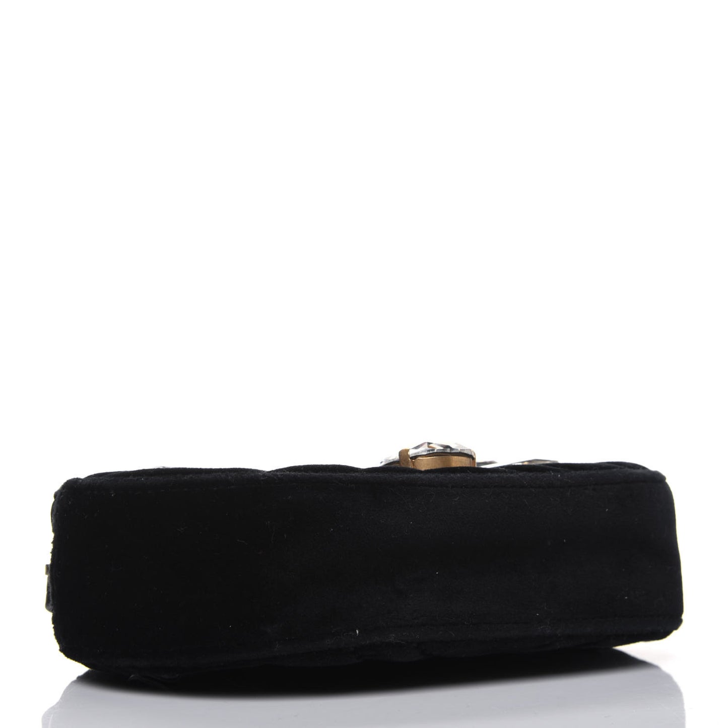 Velvet Matelasse Marquise Crystals GG Marmont Belt Bag 75 30 Black