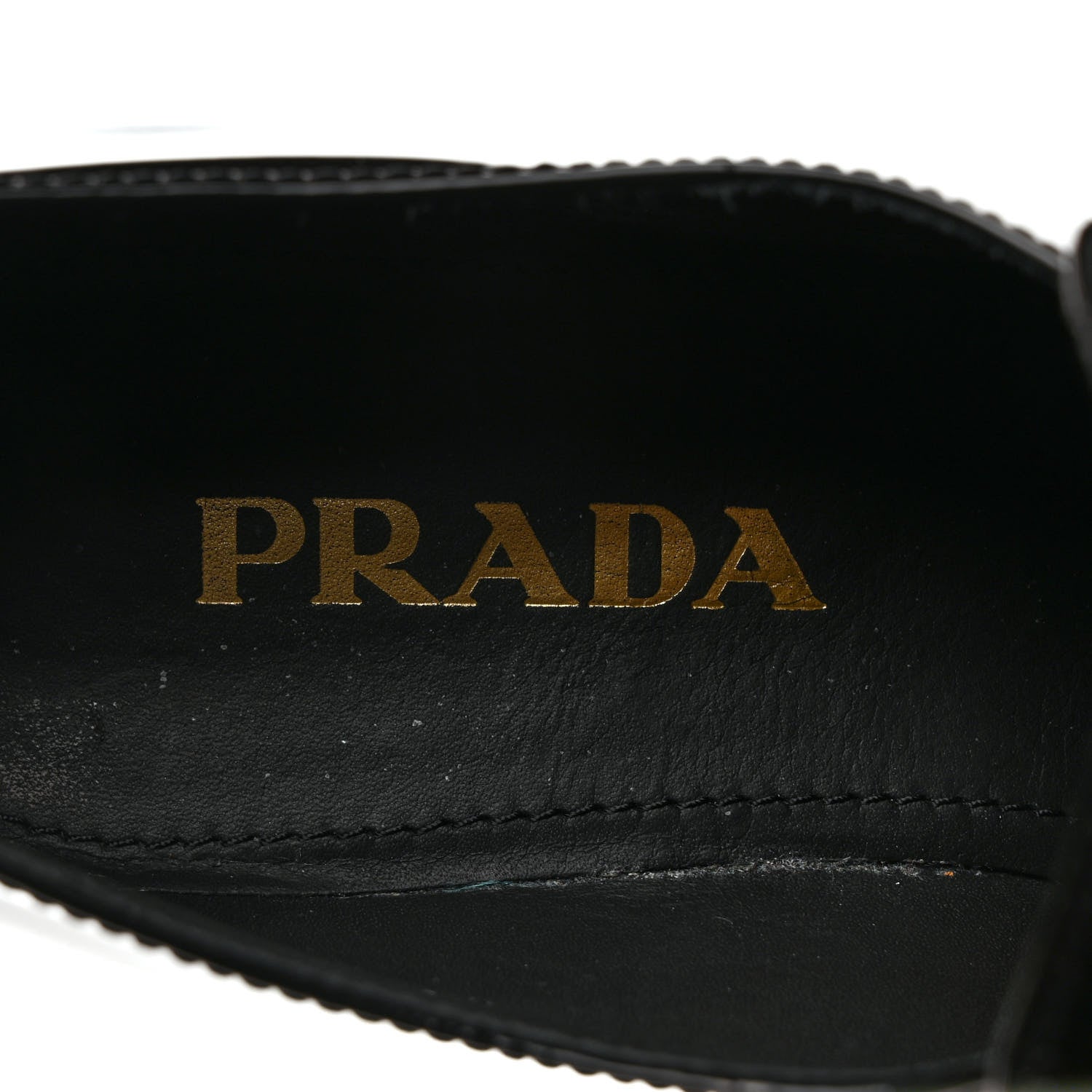 Prada Vernice Triangle 50mm Loafers 39.5 Black 7 of 9