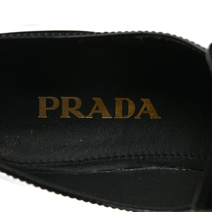 Prada Vernice Triangle 50mm Loafers 39.5 Black 7 of 9