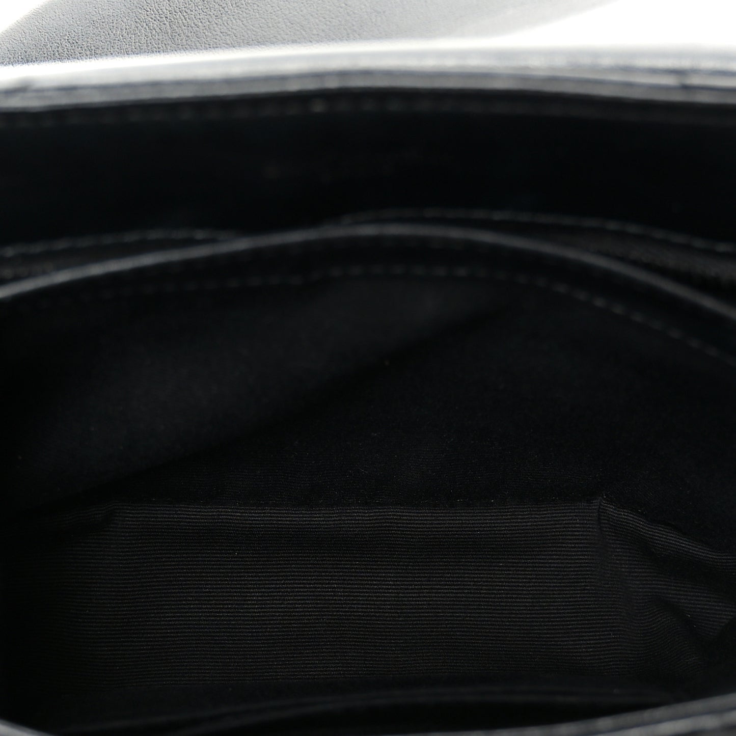 Calfskin Y Quilted Monogram Monochrome Toy Loulou Crossbody Bag Black