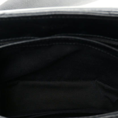 Saint Laurent Calfskin Y Quilted Monogram Monochrome Toy Loulou Crossbody Bag Black 5 of 12