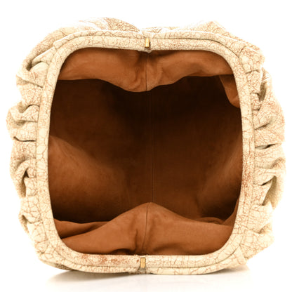 Bottega Veneta Crackled Calfskin The Pouch Oversized Clutch Zabaione 5 of 7