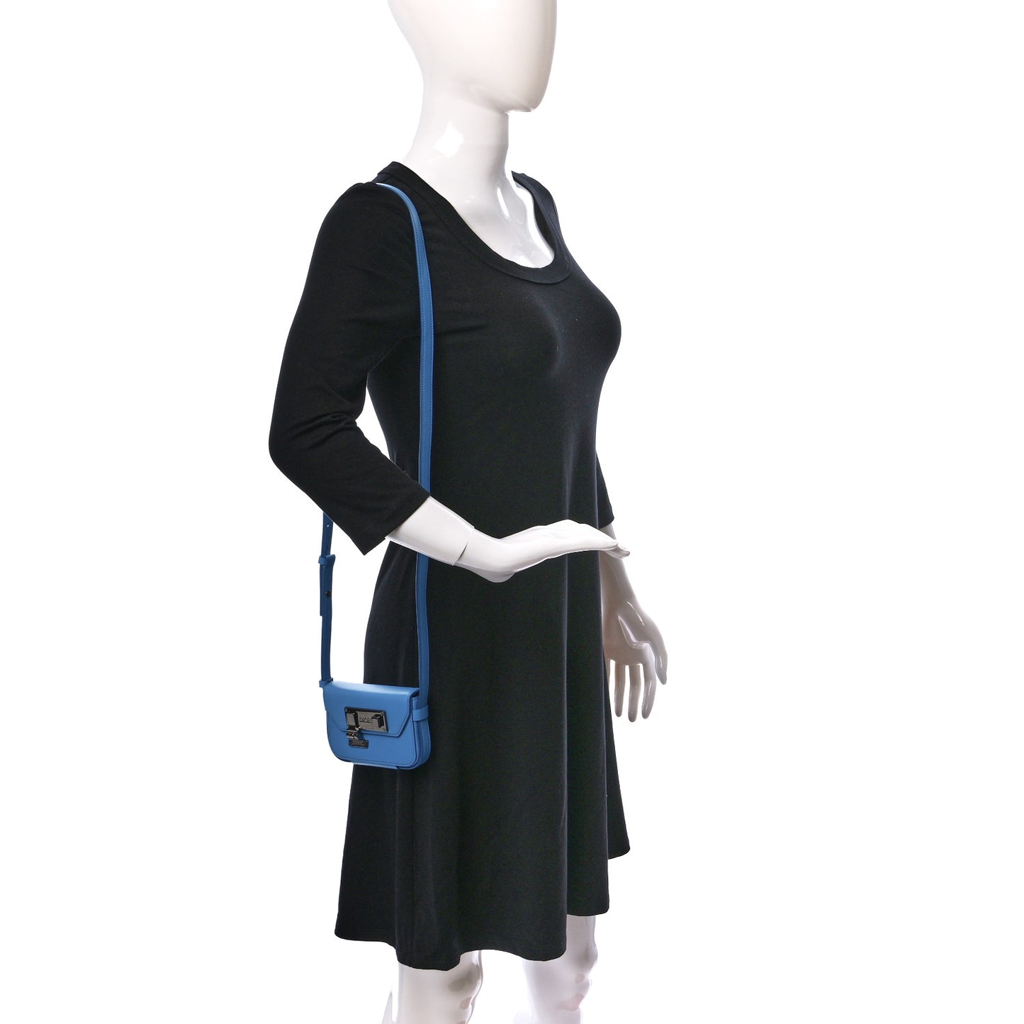 Smooth Calfskin Nano Pouch Cornflower