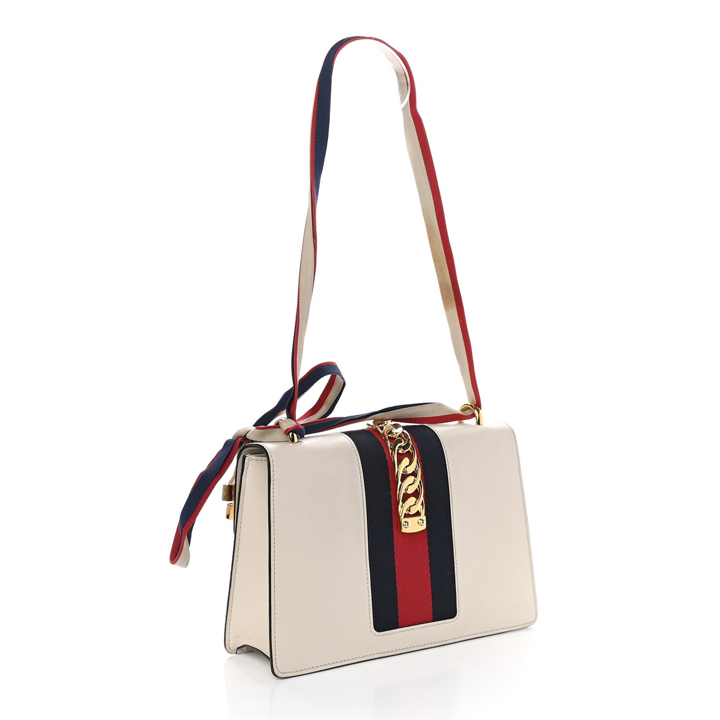 Calfskin Small Sylvie Shoulder Bag Off White