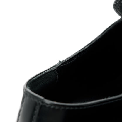 Prada Spazzolato Metal Triangle Logo 50mm Lug Sole Loafers 39 Black 10 of 11