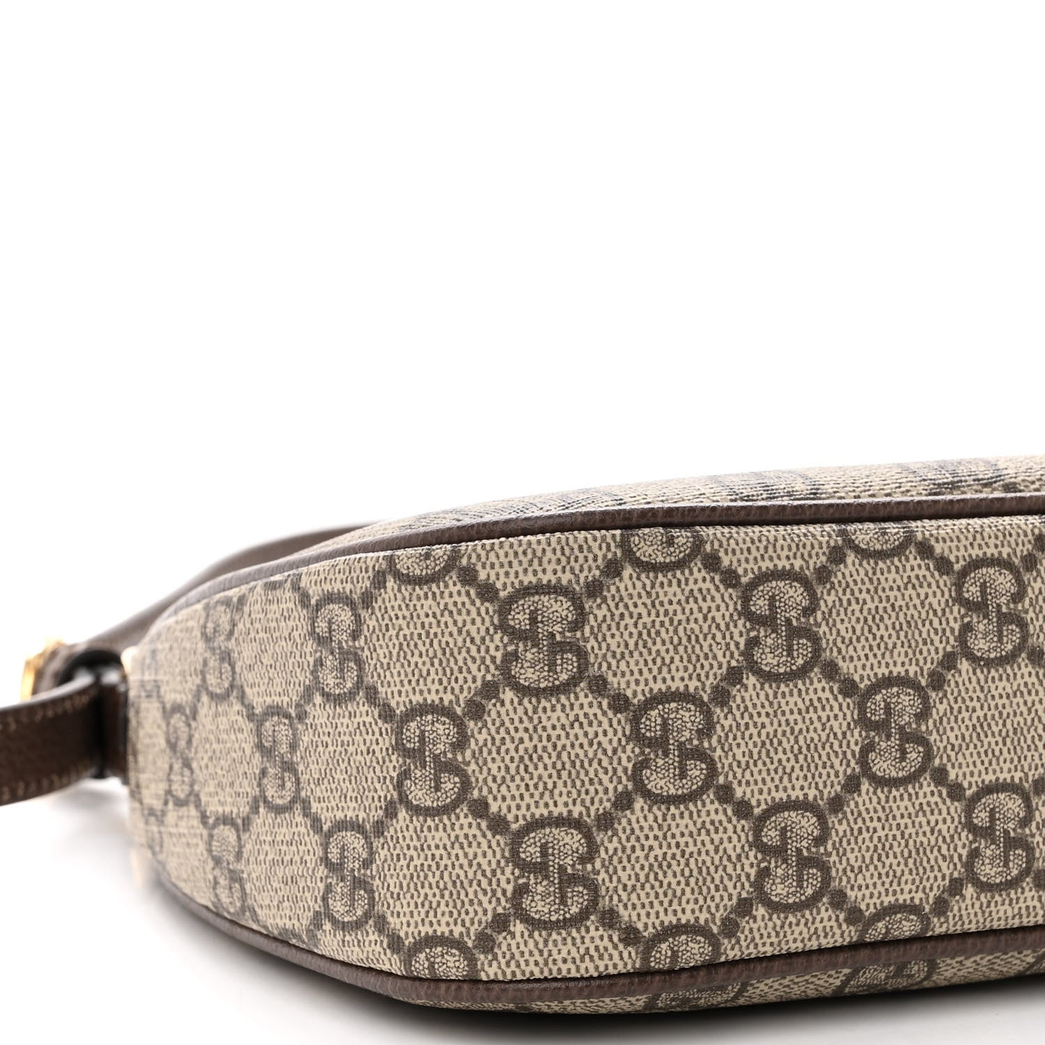 Gucci GG Supreme Monogram Textured Dollar Calfskin Small Ophidia Hobo Beige Ebony New Acero 9 of 10