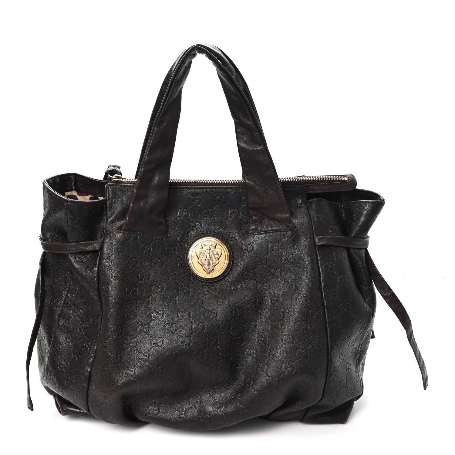 Gucci Guccissima Medium Hysteria Tote Brown 1 of 13