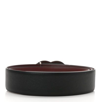 Chanel Calfskin CC Reversible Belt 85 34 Black Burgundy 2 of 6