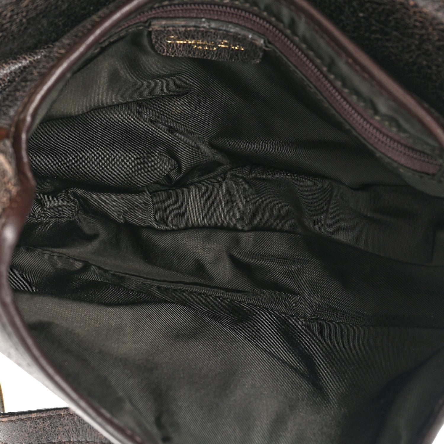 Christian Dior Distressed Calfskin Saddle Bag Brown 5 of 10