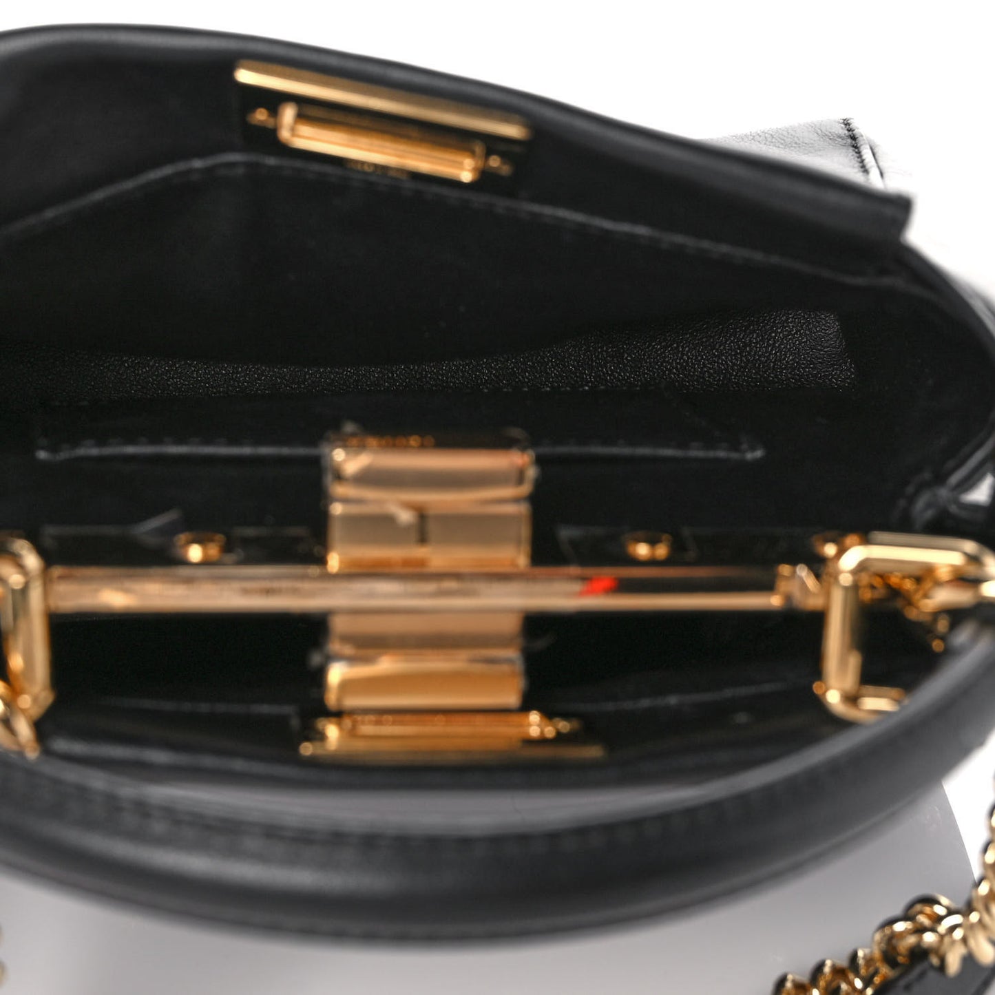 Nappa Crystal Studded XS Peekaboo Iconic Satchel Black