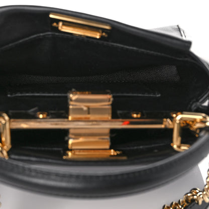 Fendi Nappa Crystal Studded XS Peekaboo Iconic Satchel Black 4 of 10
