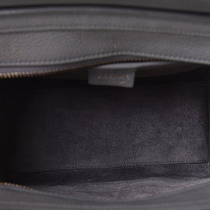 Celine Drummed Calfskin Nano Luggage Kohl 6 of 7