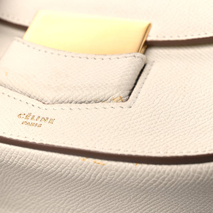 Celine Grained Calfskin Small Trotteur White 14 of 14