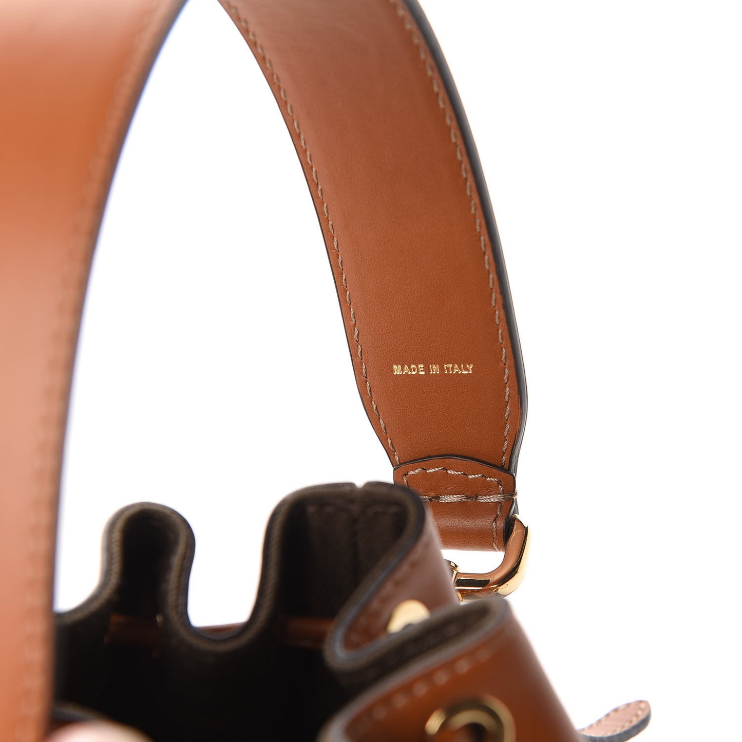 Canvas Vitello King F is Fendi FF Embroidered Mini Mon Tresor Bucket Bag Amazzonia Cuoio