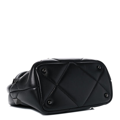 Valentino Garavani Nappa Monochrome Small Roman Stud The Handle Bag Black 4 of 11