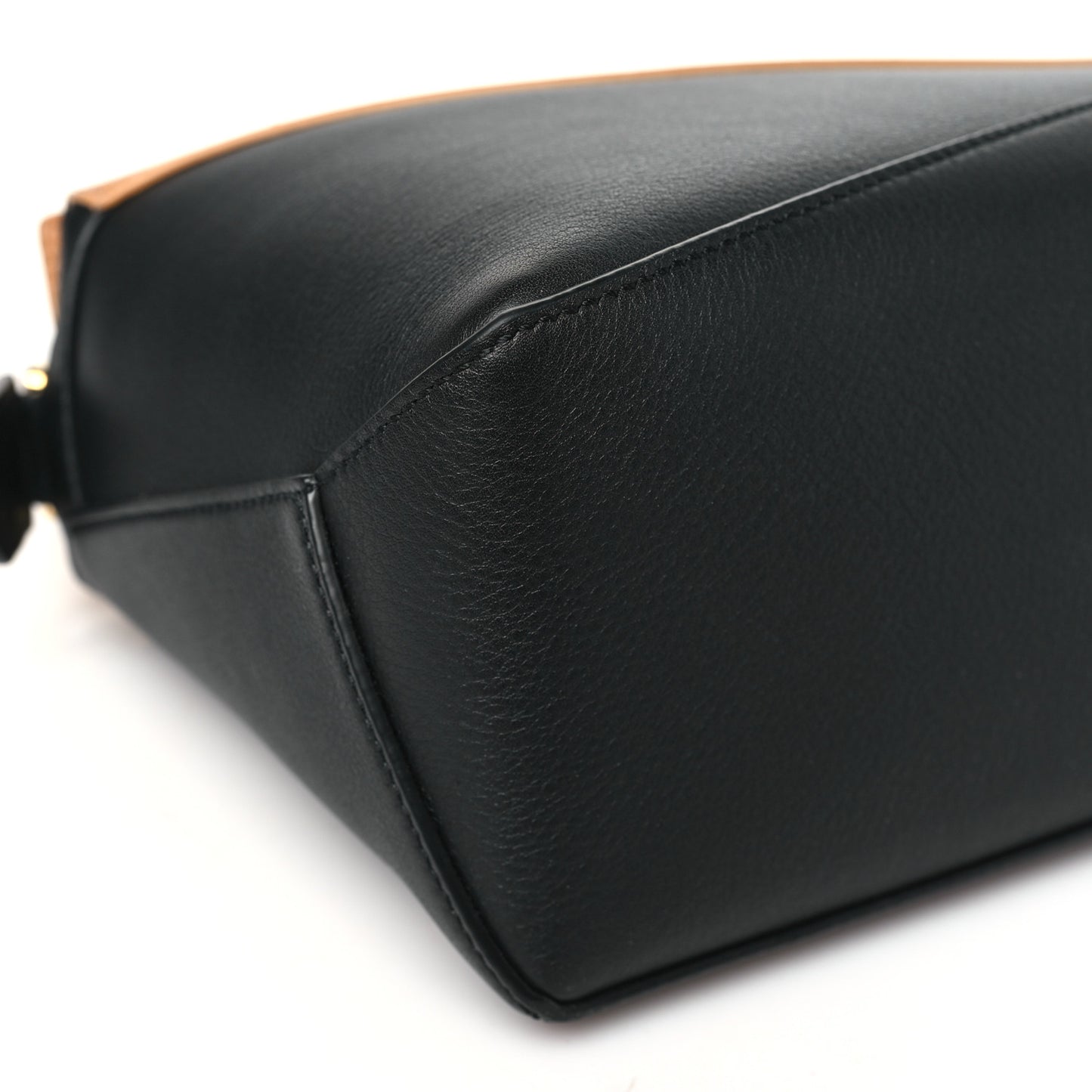 Calfskin Small Puzzle Edge Bag Warm Desert Black