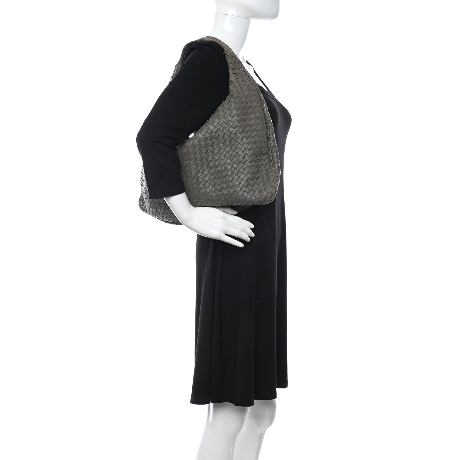 Bottega Veneta Nappa Intrecciato Large Veneta Hobo Grey 2 of 9