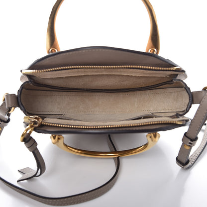 Chloe Smooth Calfskin Suede Patchwork Studded Small Pixie Bag Motty Grey 5 of 9