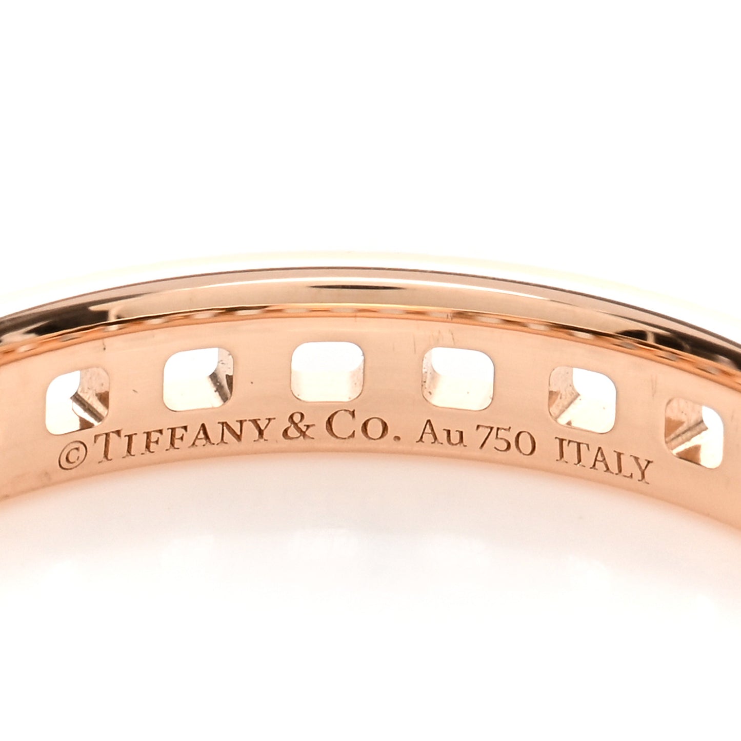 18K Rose Gold Narrow T True Ring 57 8